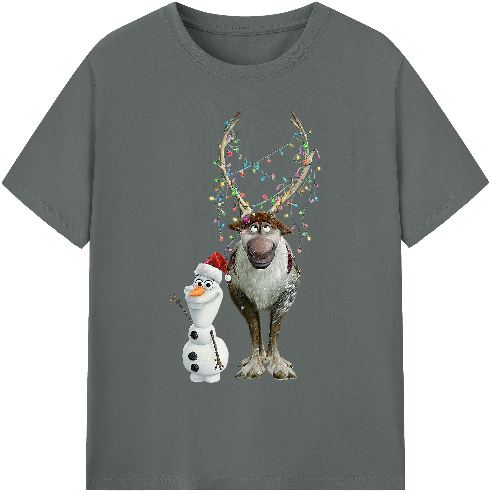 （画像用） アナと雪の女王 アンナ エルサ Frozen Anna Elsa 綿100％ メンズ半袖Tシャツ｜肌触りやわらか＆通気性